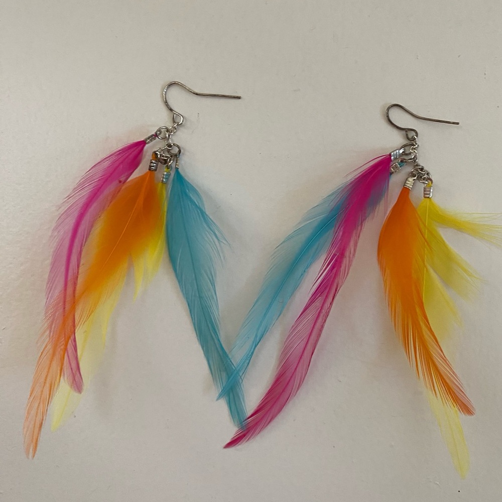 Pair of Justice Feather Earrings - Picture 2 of 8